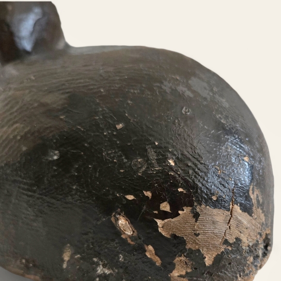 Chippy Brown Duck Decoy, Vintage Wooden Handmade Rustic Primitive Shelf Folk Art - Picture 8 of 11